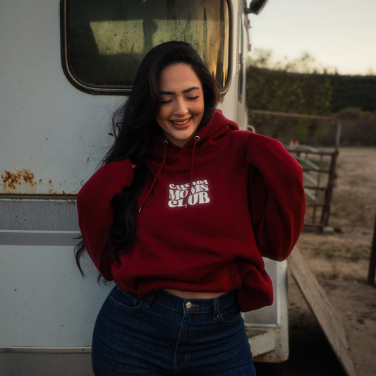 CANSADA MOMS CLUB Burgundy Hoddie
