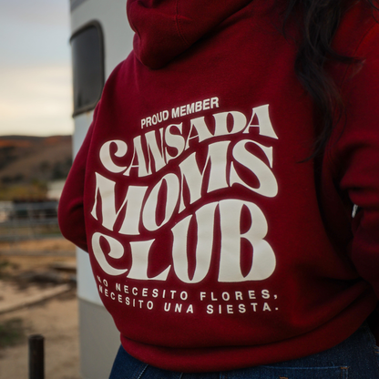 CANSADA MOMS CLUB Burgundy Hoddie