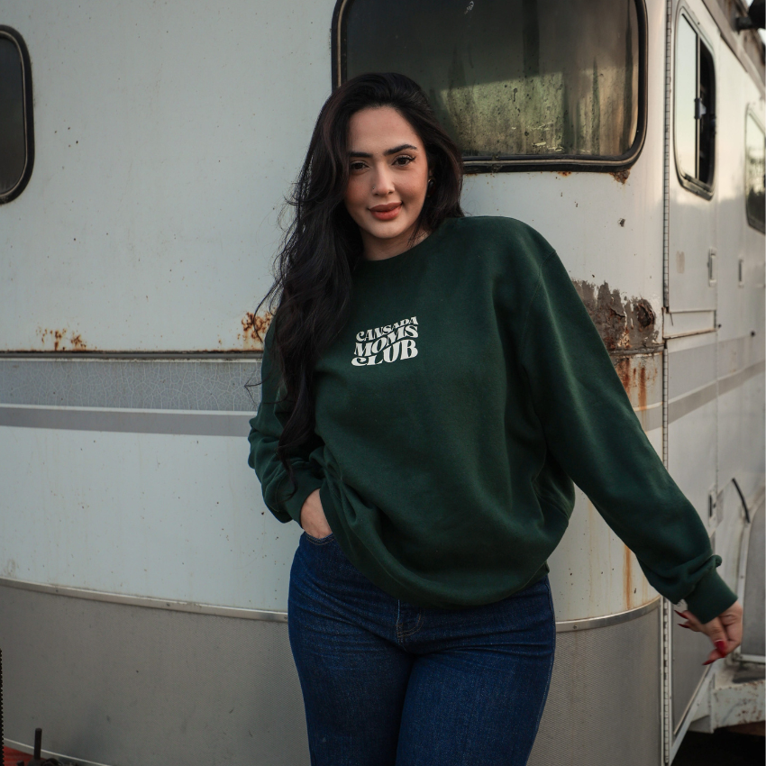CANSADA MOMS CLUB Green Crewneck