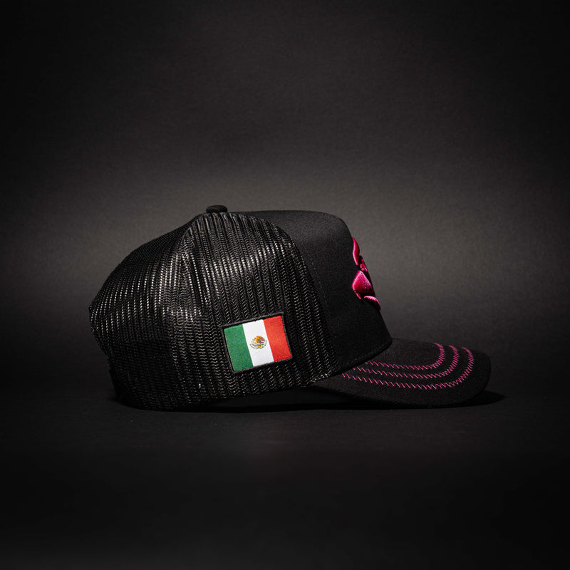 HECHO EN MEXICO BLACK & HOT PINK HAT