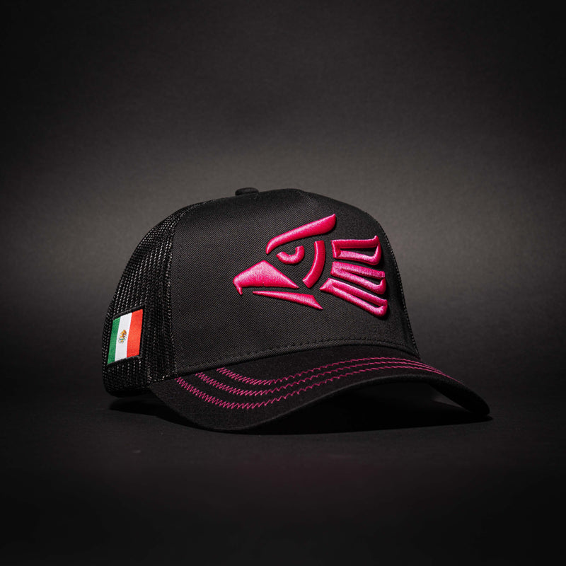 HECHO EN MEXICO BLACK & HOT PINK HAT